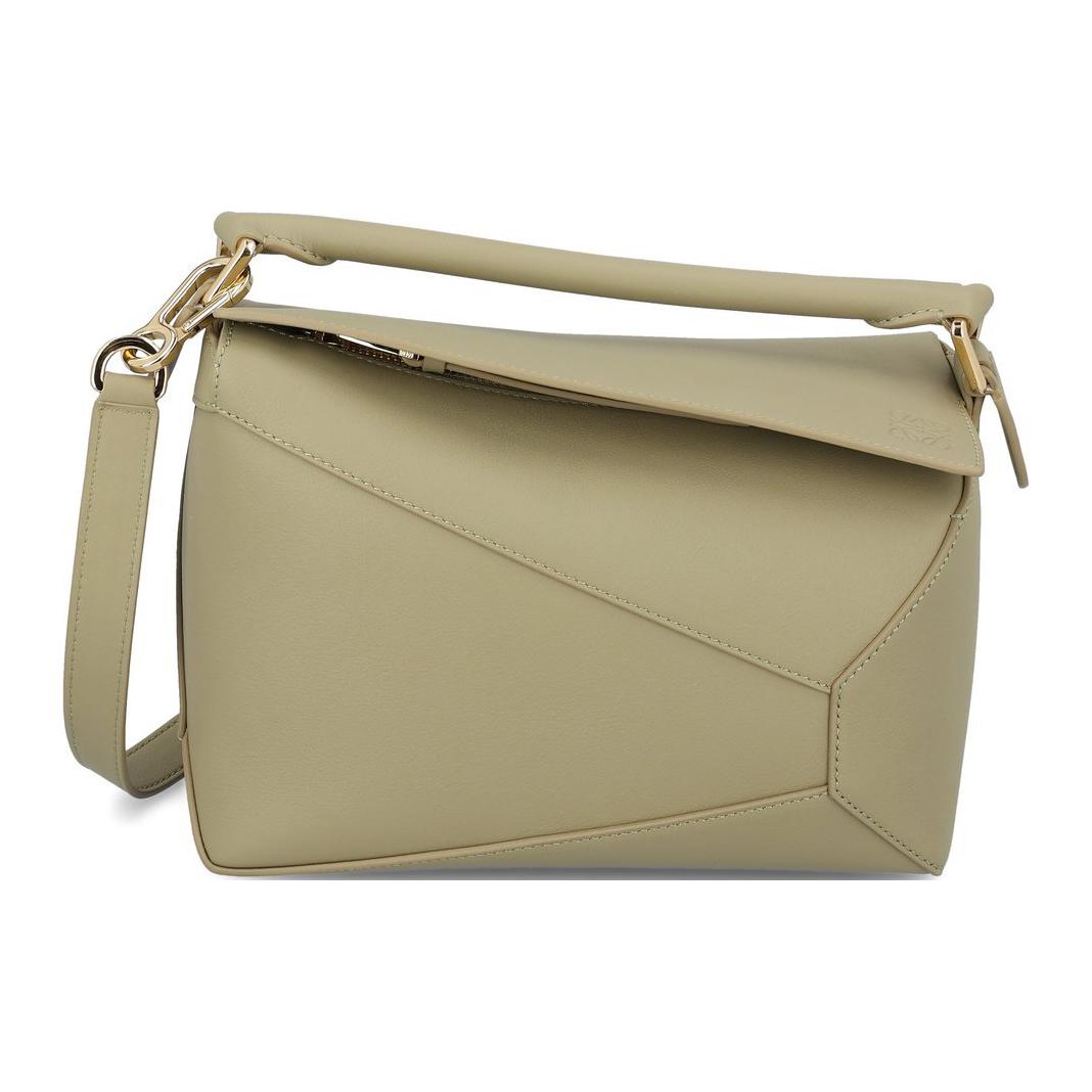 LOEWE Calfskin Crossbody One Shoulder Handbags Small Size Women's Green