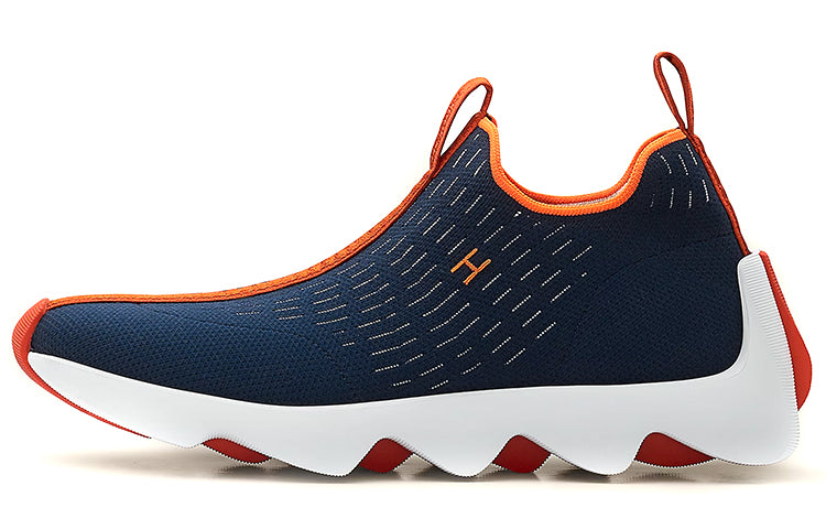 HERMES Eclair Casual Shoes Men Low-Top Marine Blue