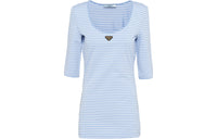 PRADA SS24 Regular T Shirt Women's Sky Blue