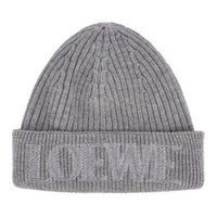 LOEWE Logo Embroidered Ribbed-Knit Beanie