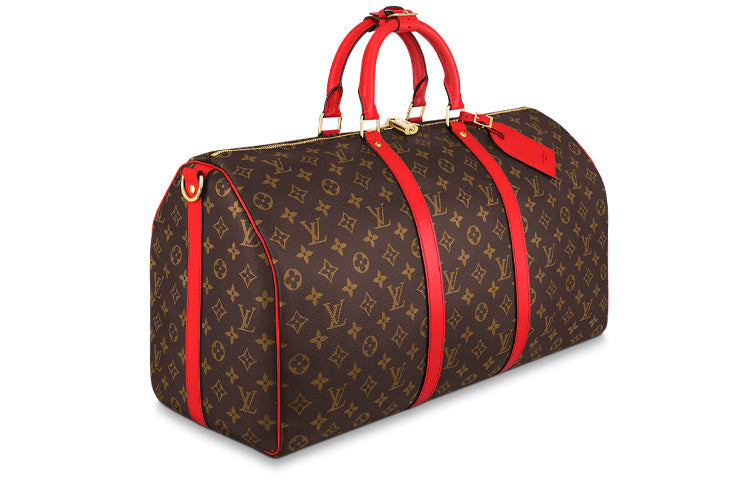 LOUIS VUITTON Keepall Canvas Epi Leather Trim Monkey Bag Portable Travel Bag Unisex
