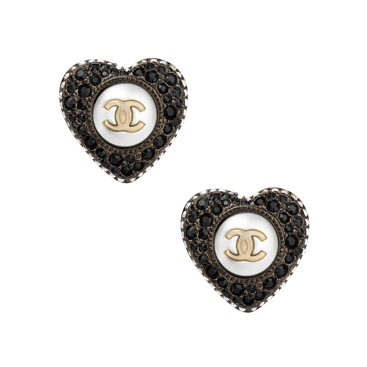 CHANEL Stud Earrings Women's Gold