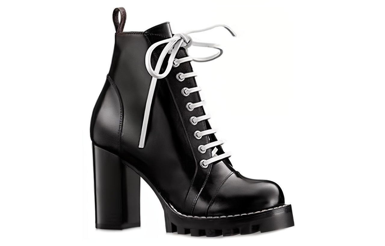 LOUIS VUITTON Ankle Boots Women's Black