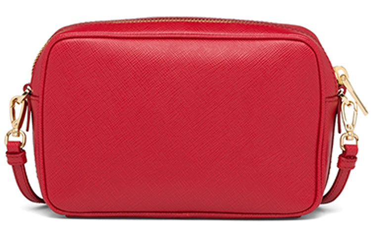 PRADA Calfskin Small Square Bag Crossbody Bag Shoulder Bag Women's Red