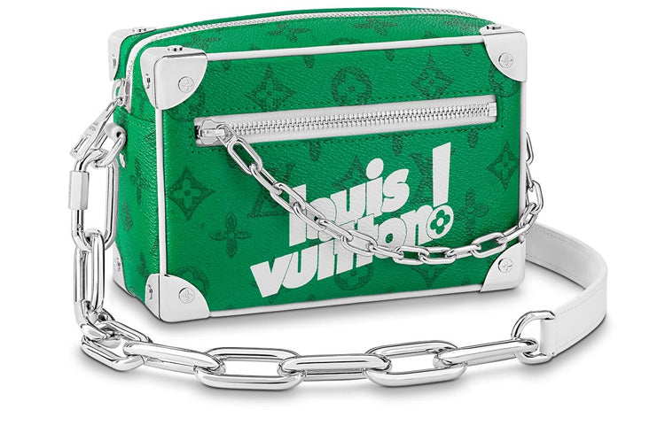 LOUIS VUITTON Mini Soft Trunk Monogram Green Crossbody Bag