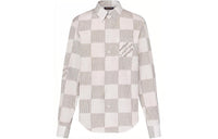 LOUIS VUITTON Damier Long-Sleeved Classic Cotton Shirt