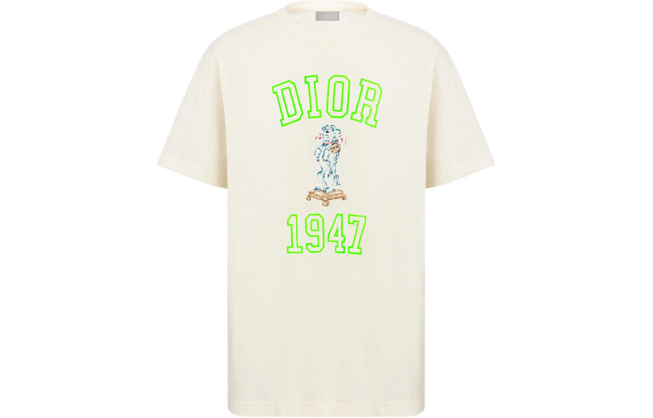 DIOR Relaxed-Fit Bobby T-Shirt T-Shirt Men's Ivory White