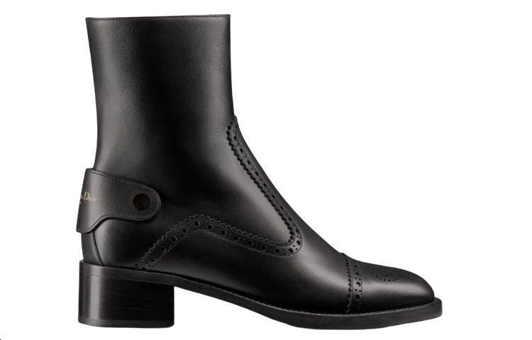 DIOR D Folk Ankle Boots Women's Black
