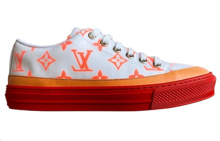 LOUIS VUITTON Stellar Sneakers 'White Orange Monogram' Women's