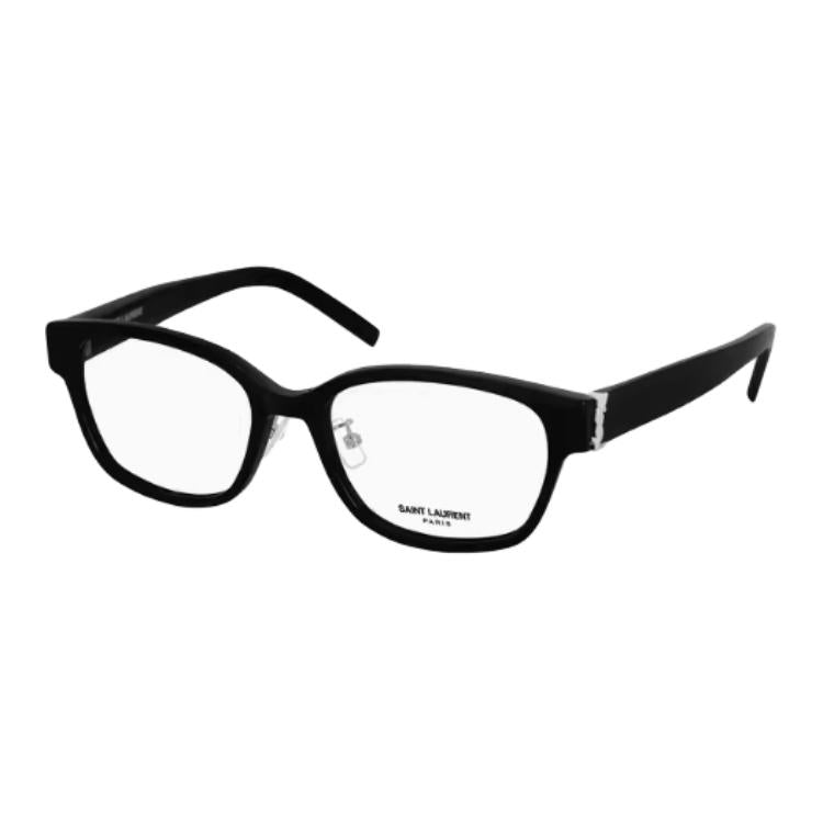 SAINT LAURENT Plate Square Eyeglass Frames Unisex Black