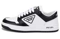PRADA District Leather Sneakers 'White Black' Women's