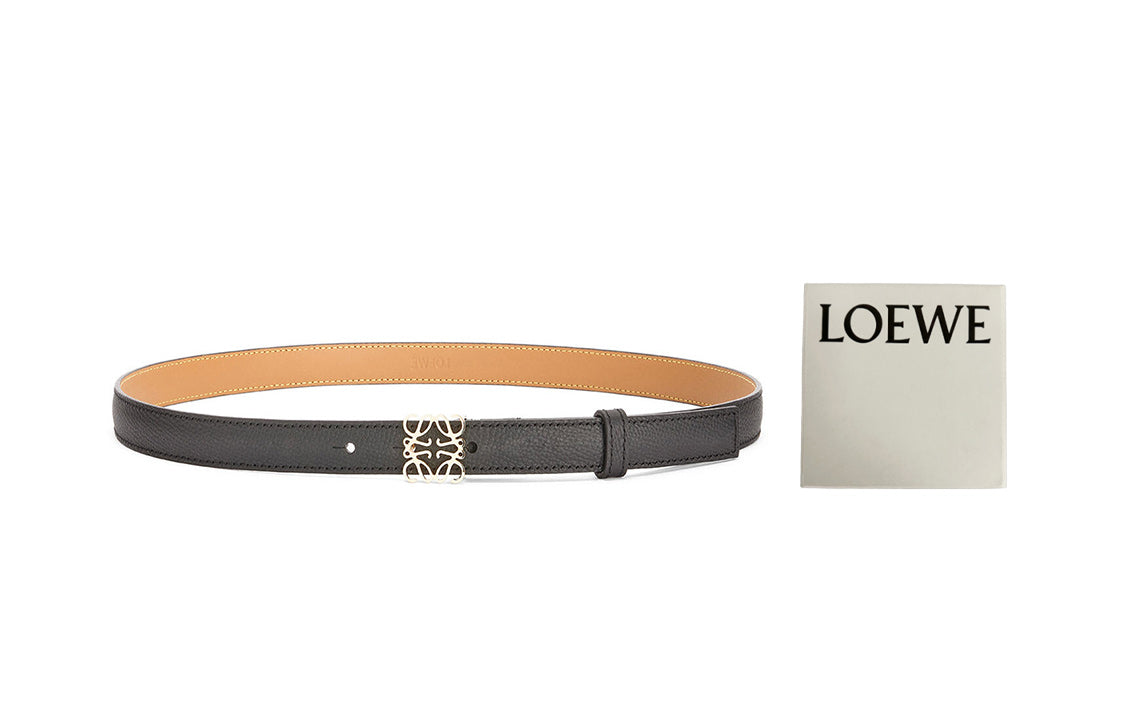 LOEWE Cow Leather Belts Men's Black 2cm