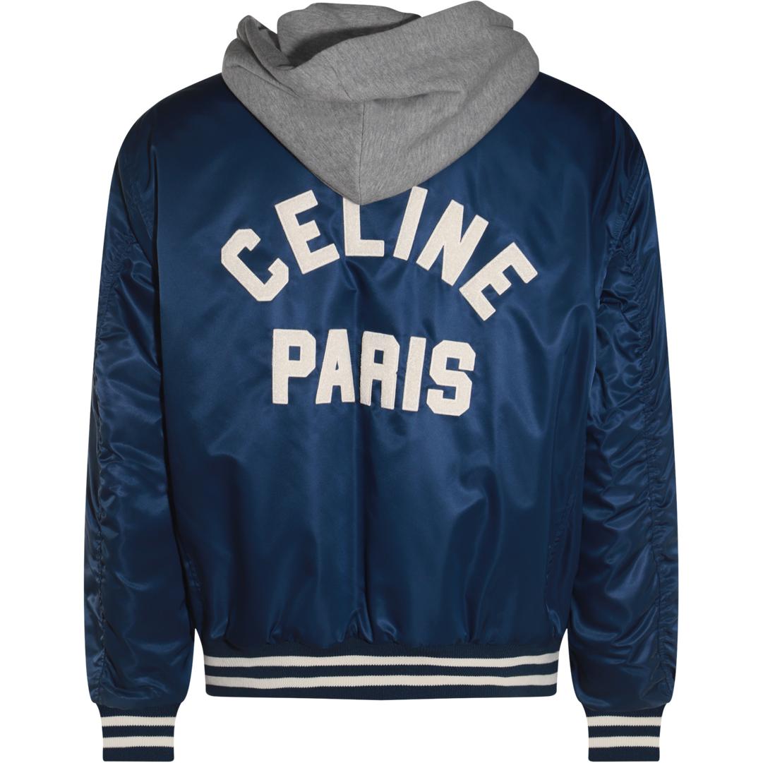 CELINE Oversized Hooded Teddy Jacket In Nylon