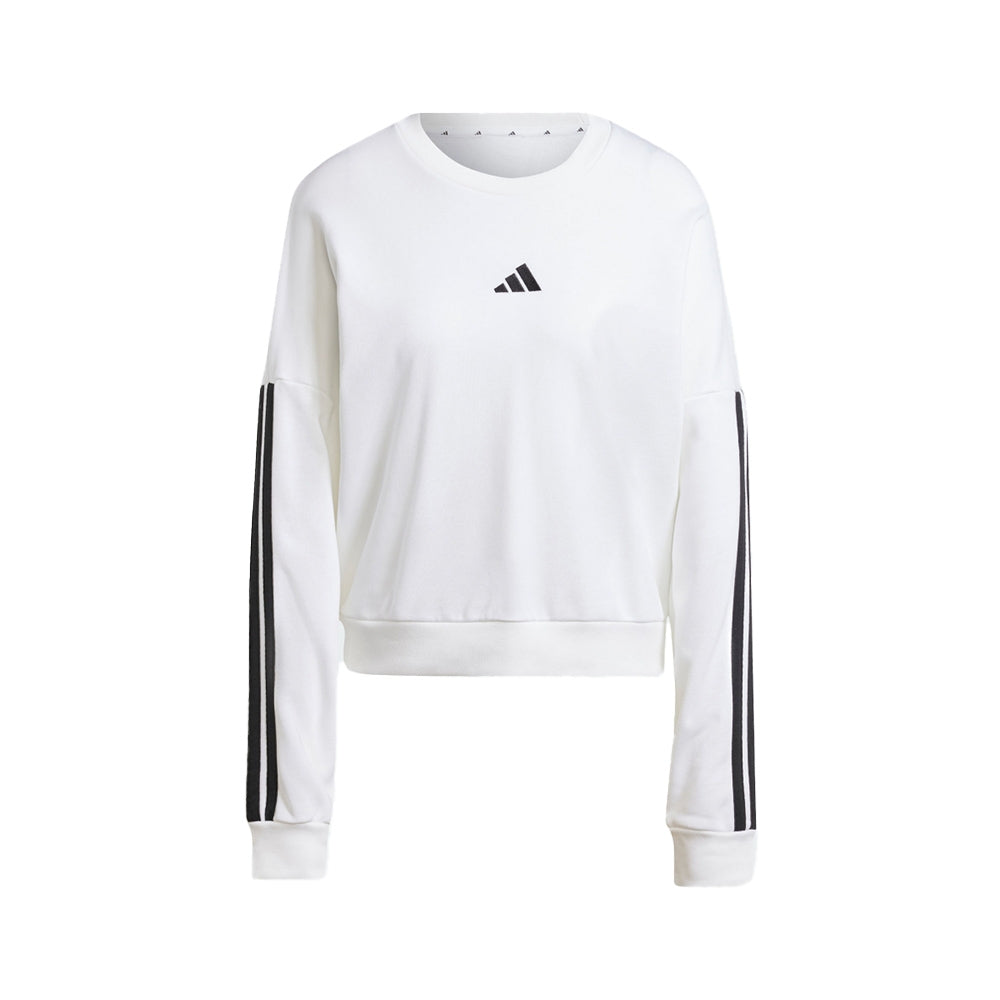 (WMNS) adidas Essentials 3-Stripes French Terry Sweatshirt 'White' JD5285