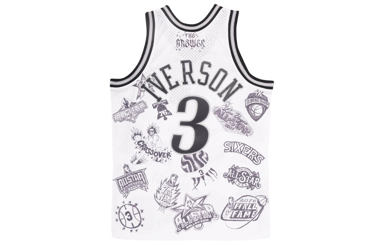Mitchell & Ness NBA AI World Tour Swingman Philadelphia 76ers Jersey - White SMJYDX21038-P76WHIT
