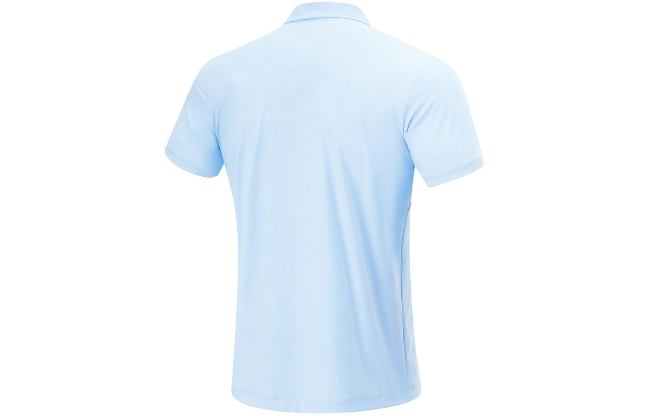 Li-Ning Logo Quick-Drying Polo Shirt 'Ice Blue' APLU123-2