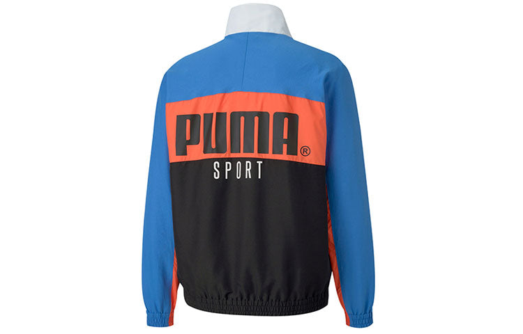 PUMA Logo Printing Contrasting Colors Jacket Blue 597368-41