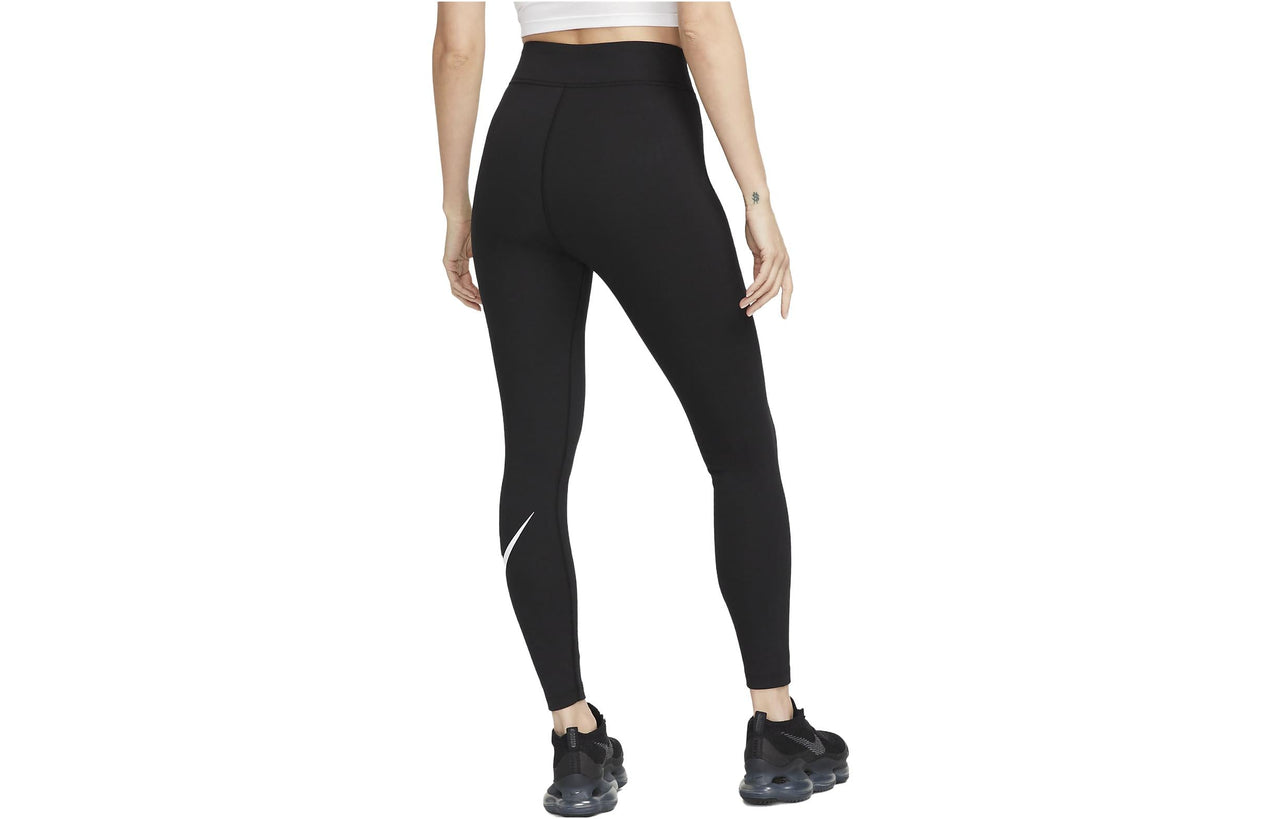 (WMNS) Nike Sportswear Classics High-Waisted Graphic Leggings Asia Sizing 'Black White' DV7792-010