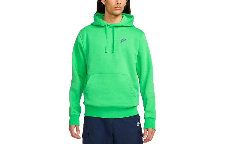 Men's Nike Sportswear Keep It Clean Casual Sports Pullover Fleece Lined Green DM2200-362