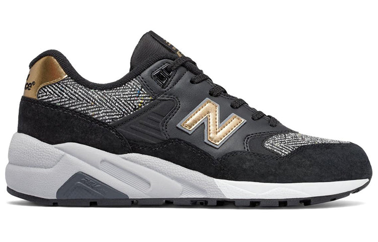 (WMNS) New Balance 580 Series Sneakers Black/Gold WRT580CD