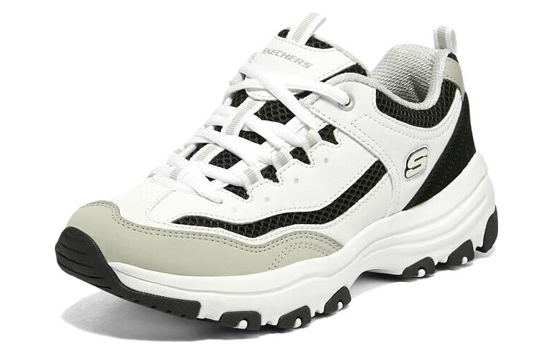 (WMNS) Skechers Arch Fit D'Lites 'White Black Beige' 8730066-WLGY