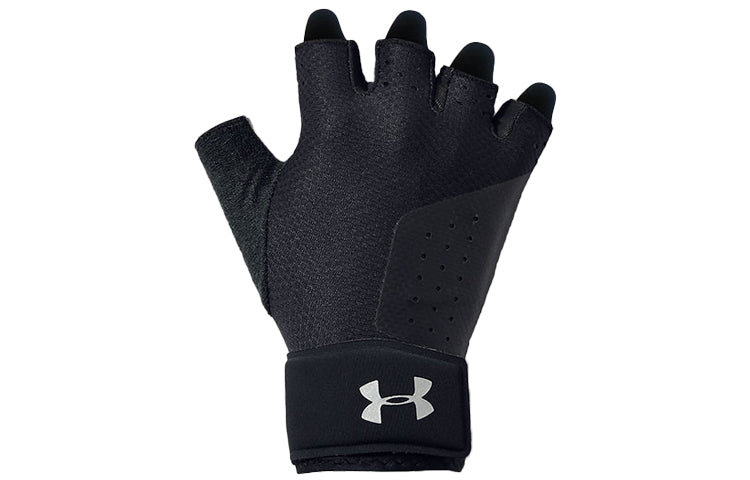 (WMNS) Under Armour Medium Training Gloves 'Black White' 1329327