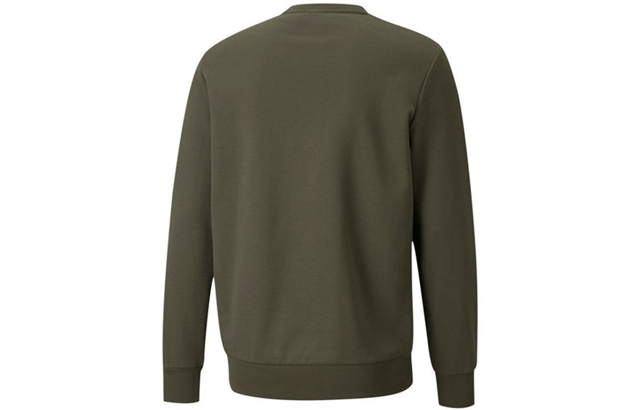 PUMA Archive Metallic Logo Sweater 'Olive Green Gold' 531367-44