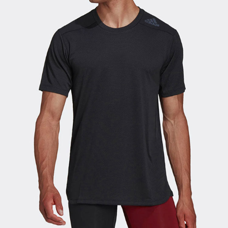 adidas Sports Training Casual Round Neck Short Sleeve Black HC4230