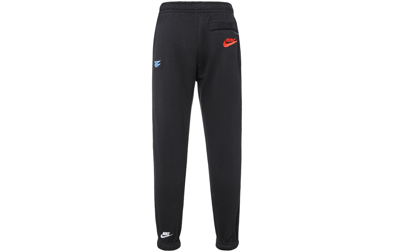Men's Nike Logo Embroidered Bundle Feet Sports Pants/Trousers/Joggers Autumn Black DM6872-010