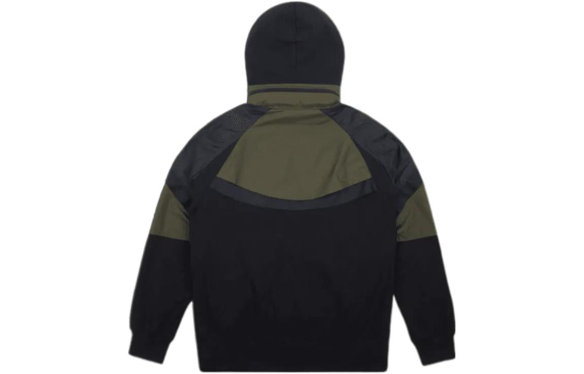 Nike x sacai Logo Half Zip Jacket 'Cargo Khaki Black' DQ9030-325