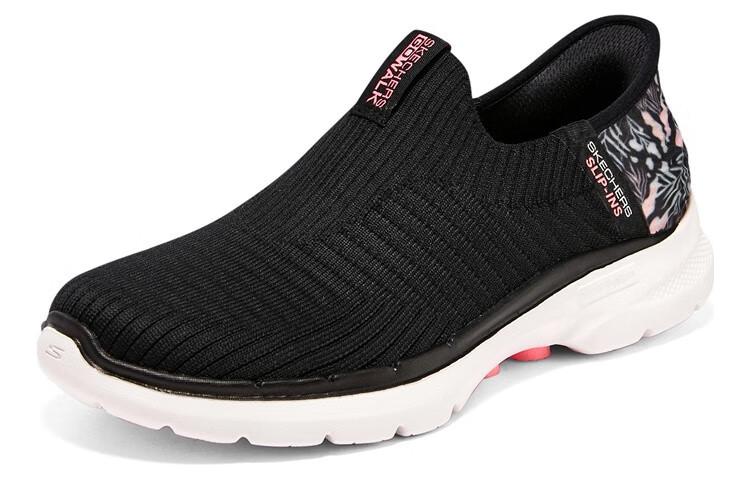 (WMNS) Skechers Go Walk 6 Slip In 'Black Pink' 124626-BKPK