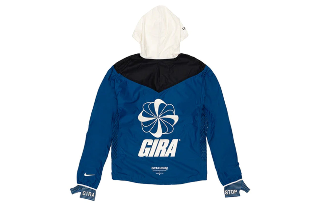 Men's Nike x Gyakusou Crossover Splicing Colorblock Alphabet Zipper Hooded Jacket Blue CU1580-477