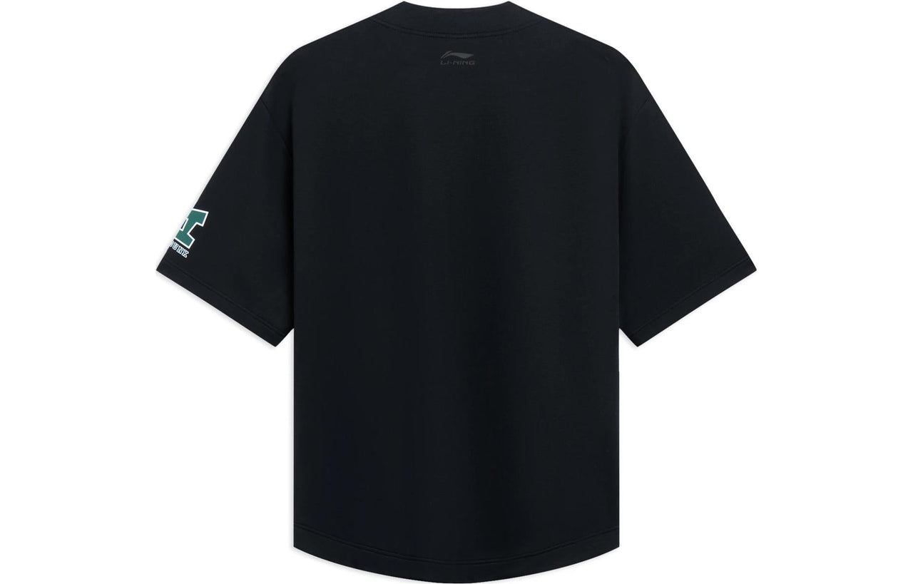 Li-Ning Hoops Graphic Loose Fit Shirt 'Black' AWDT547-1