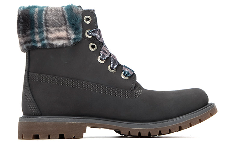 (WMNS) Timberland Lindon Woods 6 Inch Waterproof Boot 'Dark Grey Nubuck and Black Printed Collar' A2MA5C64