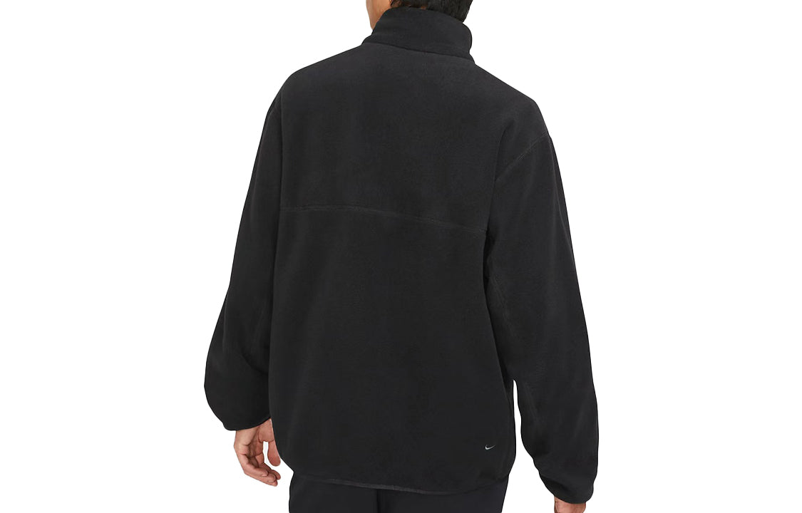 Nike ACG Polartec Wolf Tree Fleece Solid Color Zipper Jacket Black CV0652-010