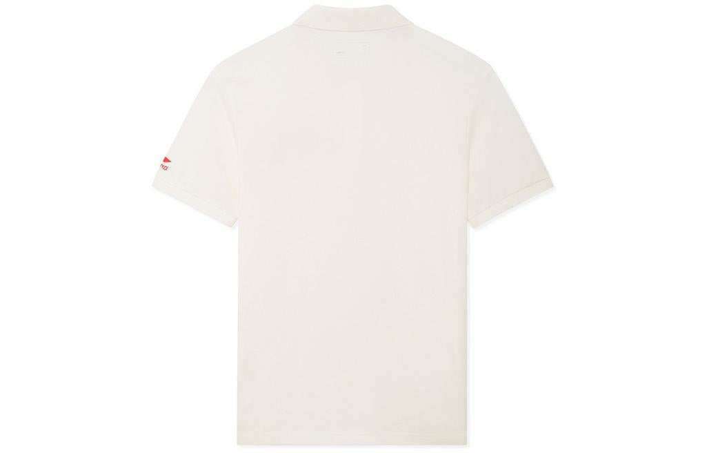 Li-Ning Lifestyle Polo Tee 'White Red' APLS243-1