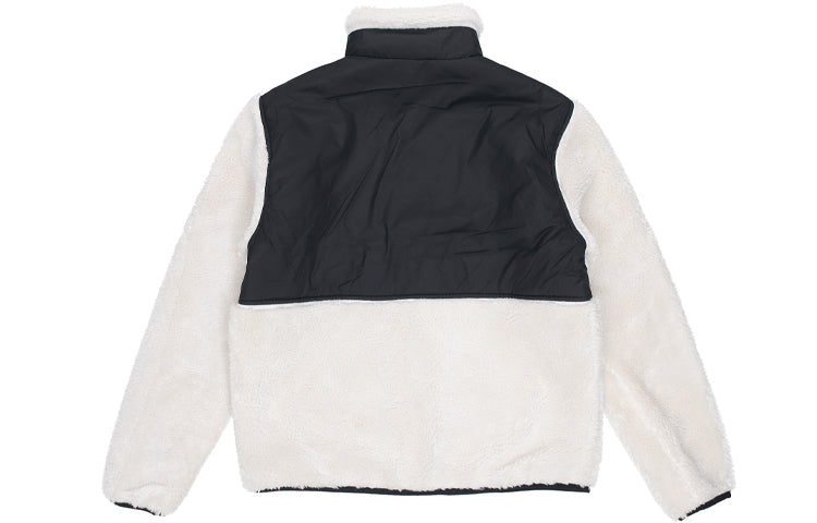 PUMA Sherpa Contrasting Colors Sports lamb's wool Stand Collar Logo Jacket White 846325-73