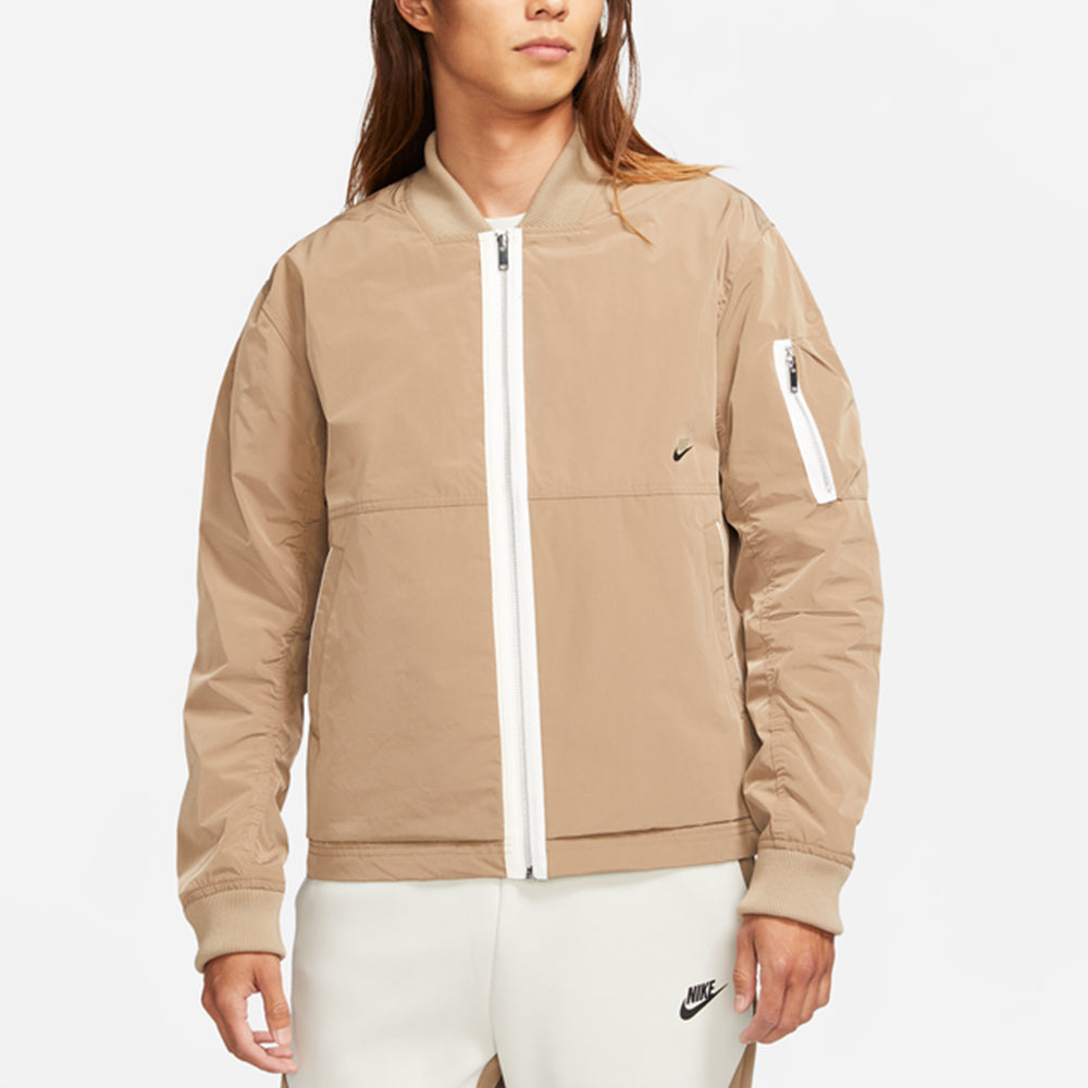 Nike Sportswear Style Essentials Solid Color Training Loose Casual Jacket Khaki DD4715-208