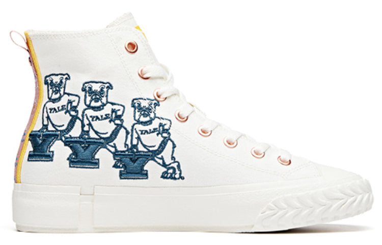 (WMNS) ANTA x Yale Hight Top Canvas Shoes 'Cream White' 122028650-8
