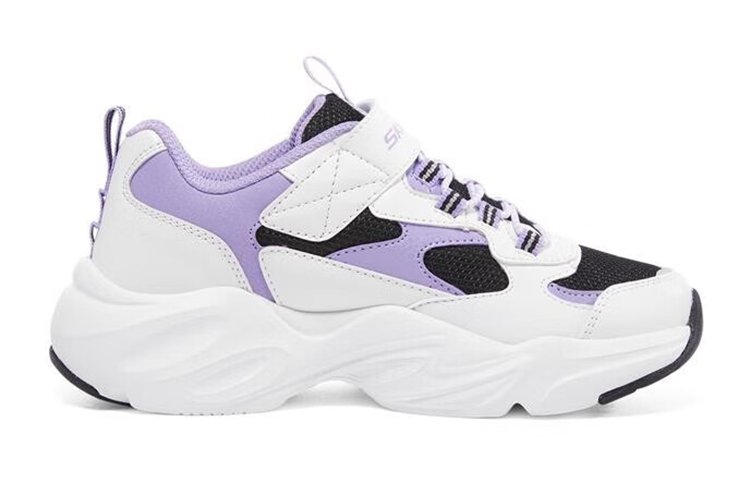 (GS) Skechers Sport Shoes 'White Black Purple' 303901L-WBPR