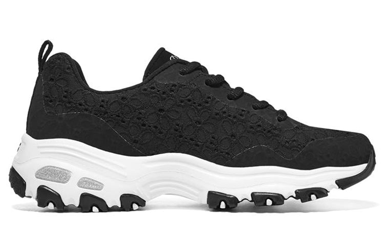 (WMNS) Skechers DLites 1.0 'Black White' 896090-BKW