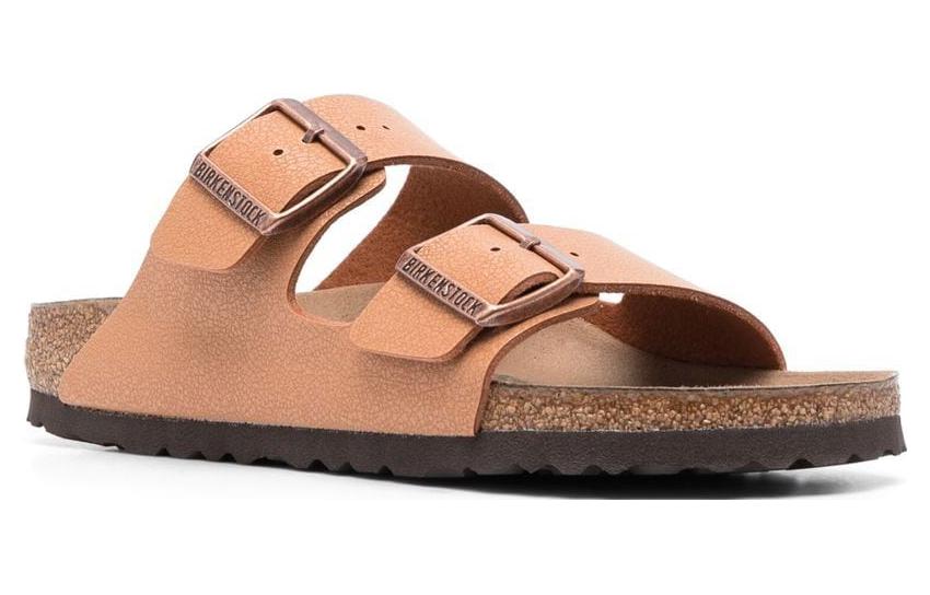 Birkenstock Arizona Vegan Birko-Flor Birkibuc Sandals 'Pecan' 1025006