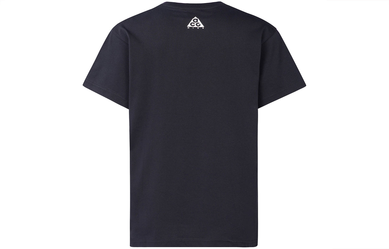 Nike ACG Gradient Multi-Color Alphabet Printing Short Sleeve Black CV7548-010