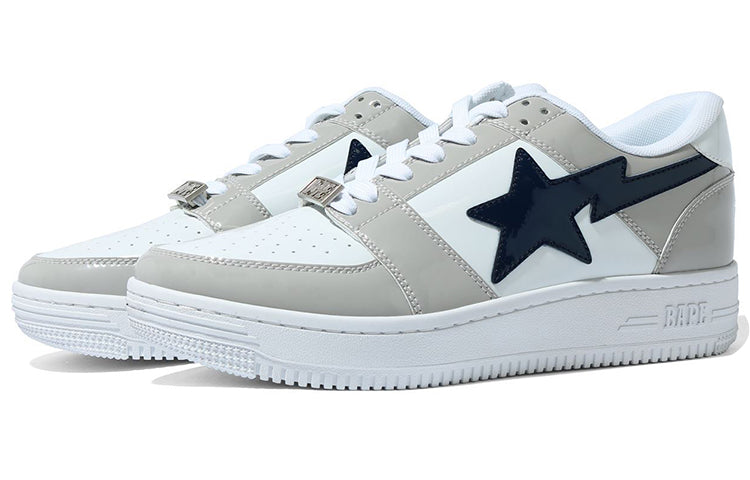 A BATHING APE Sta Low White Grey 1H30-191-002