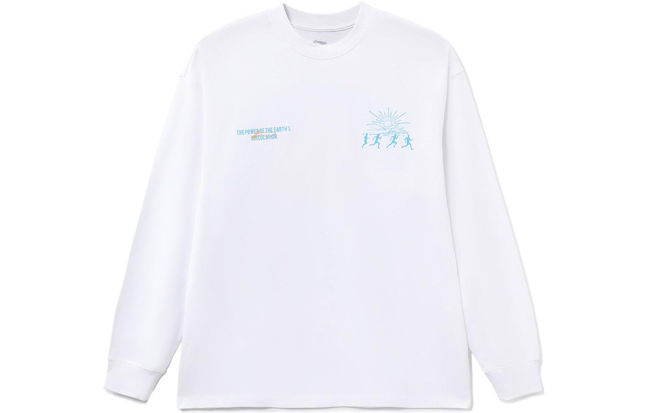 Li-Ning The Power Of The Nature Graphic Long Sleeve T-shirt 'White' AHSRB97-3