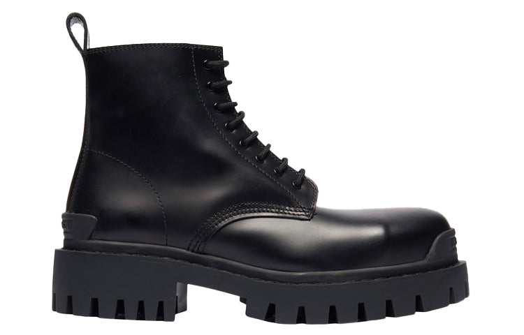 Balenciaga Small Cowhide Lacing Martin Mid boots 'Black' 589338WA9601000