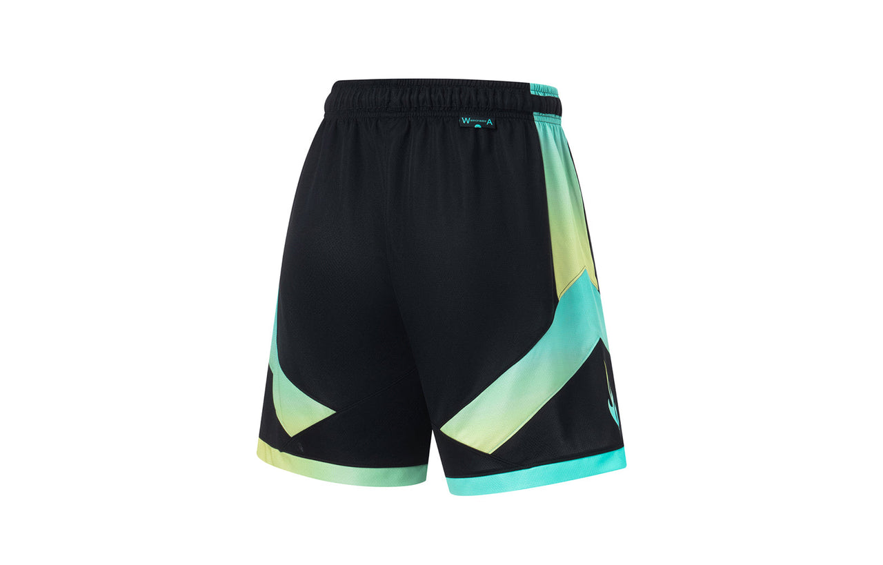 Li-Ning Way Of Wade Graphic Basketball Shorts 'Black Green' AAPT051-2