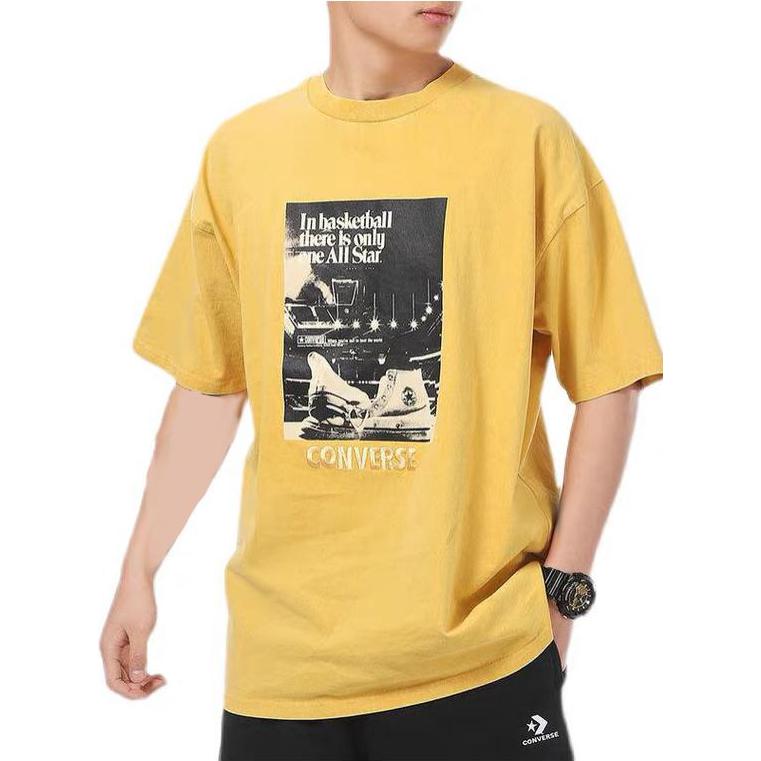 Converse Chuck Taylor Washed Archive Basketball T-Shirt 'Yellow' 10022903-A03