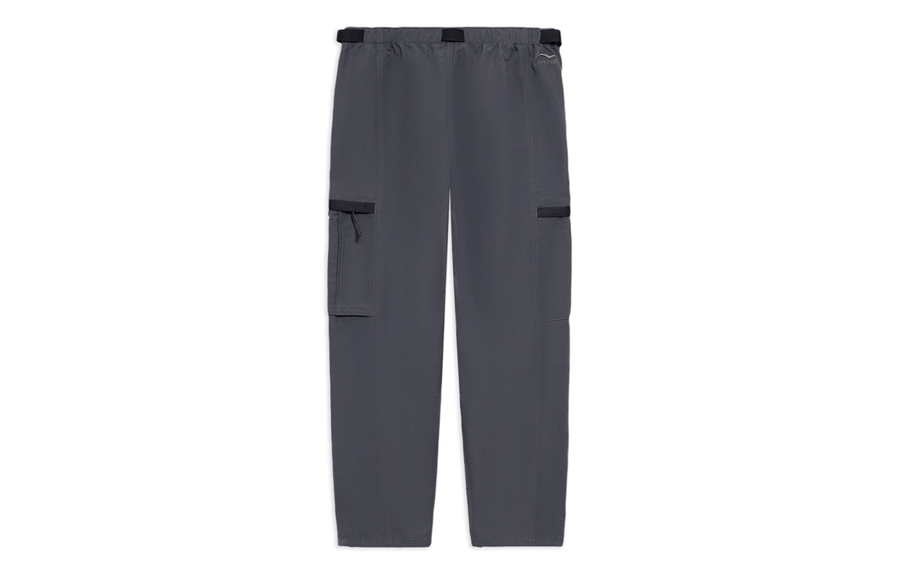 Li-Ning Label Logo Cargo Pants 'Smoke Grey' AKXS805-3