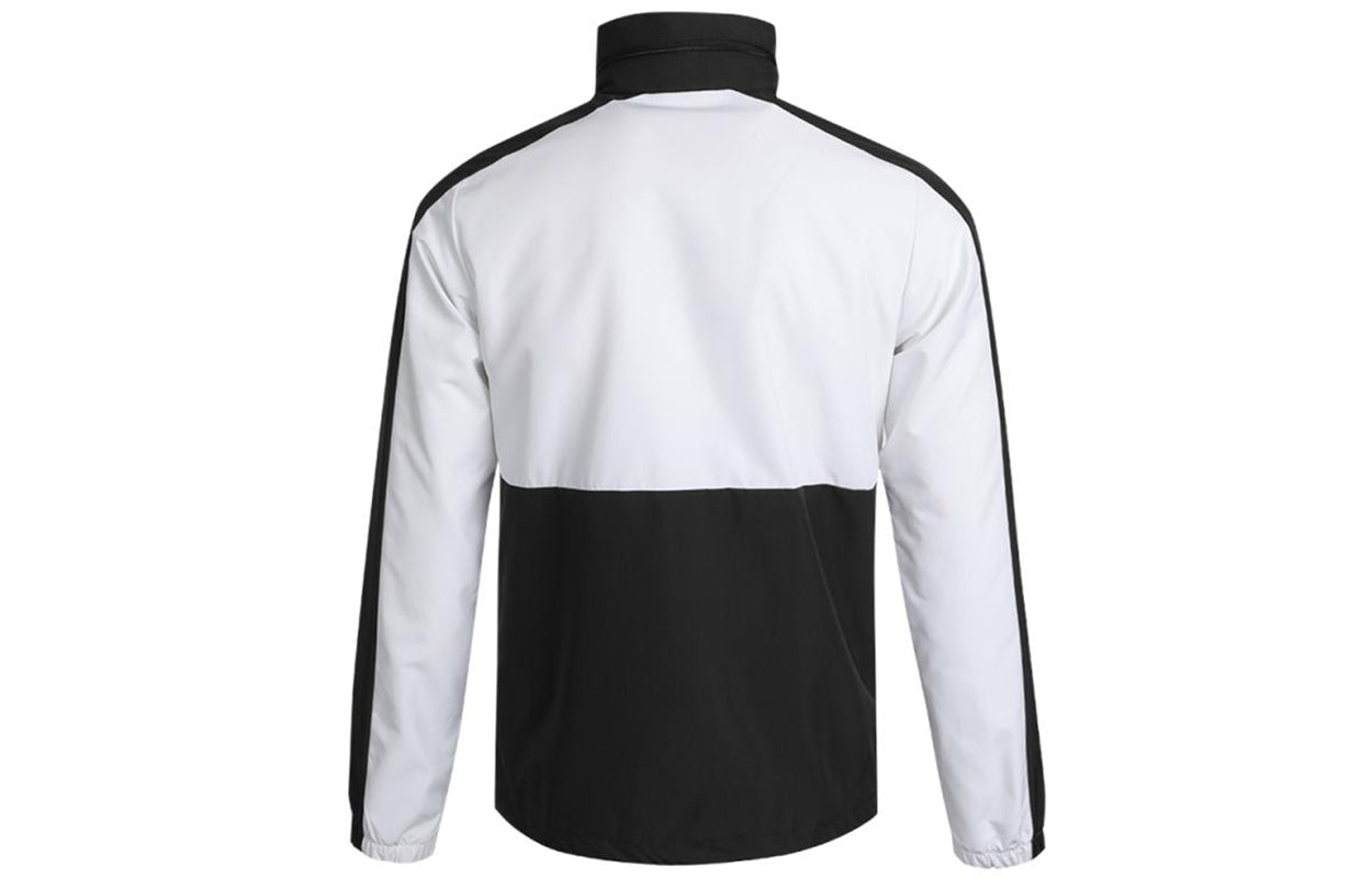 adidas neo M Basc Wb Contrasting Colors Printing Sports Jacket Black White H53022